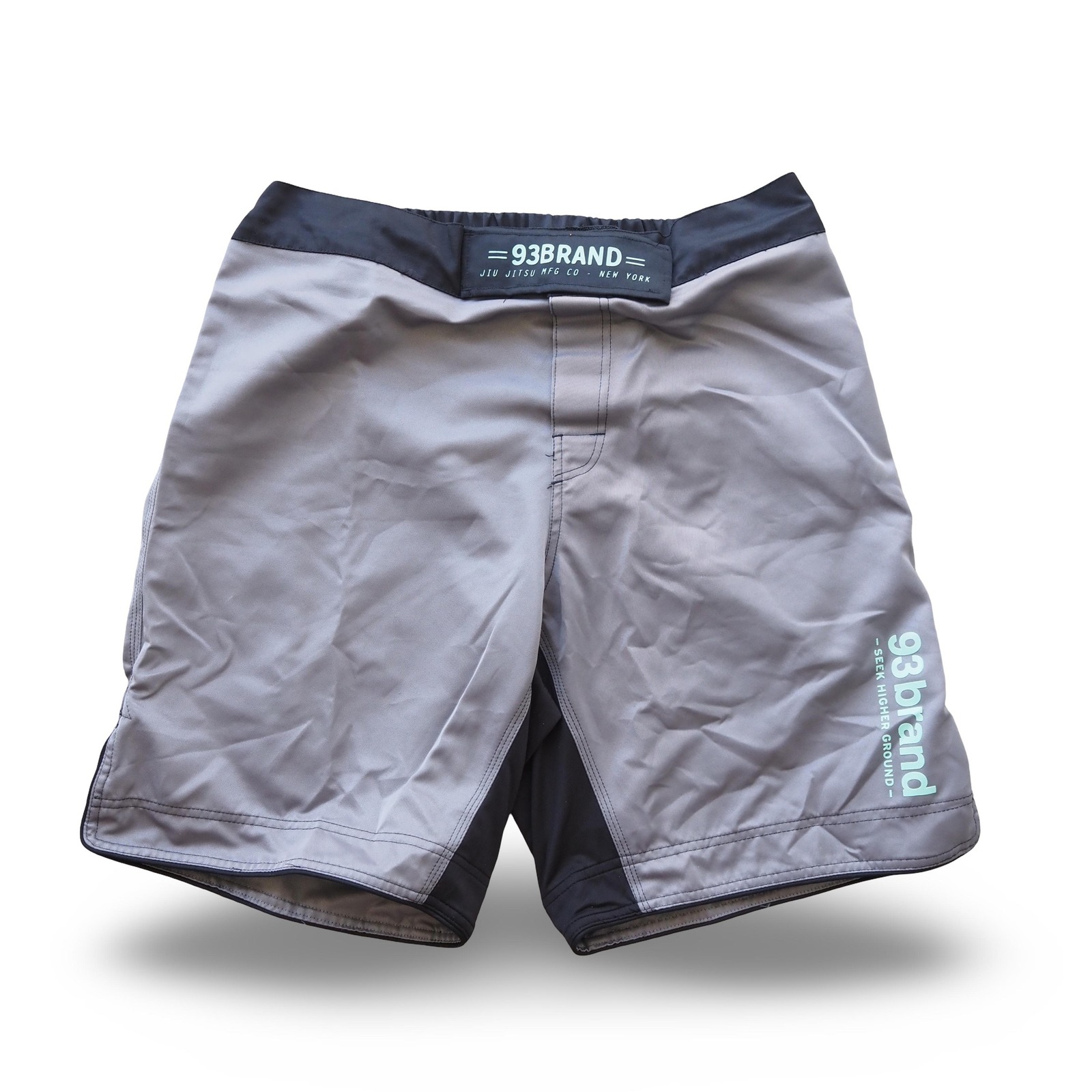 93 Brand Standard Issue Jiu Jitsu Fight Shorts Mens 34 Charcoal Grey Mint